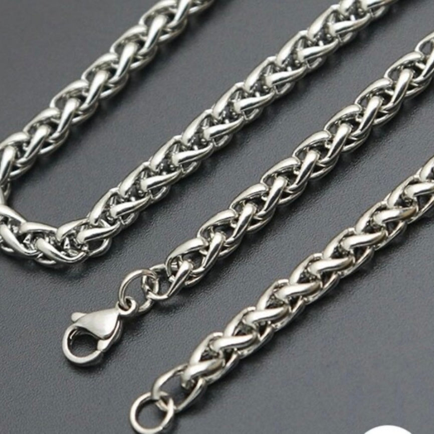 Stainless Steel Silver Colour Keel Chain Necklace