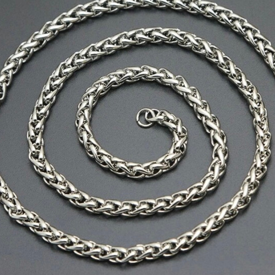 Stainless Steel Silver Colour Keel Chain Necklace