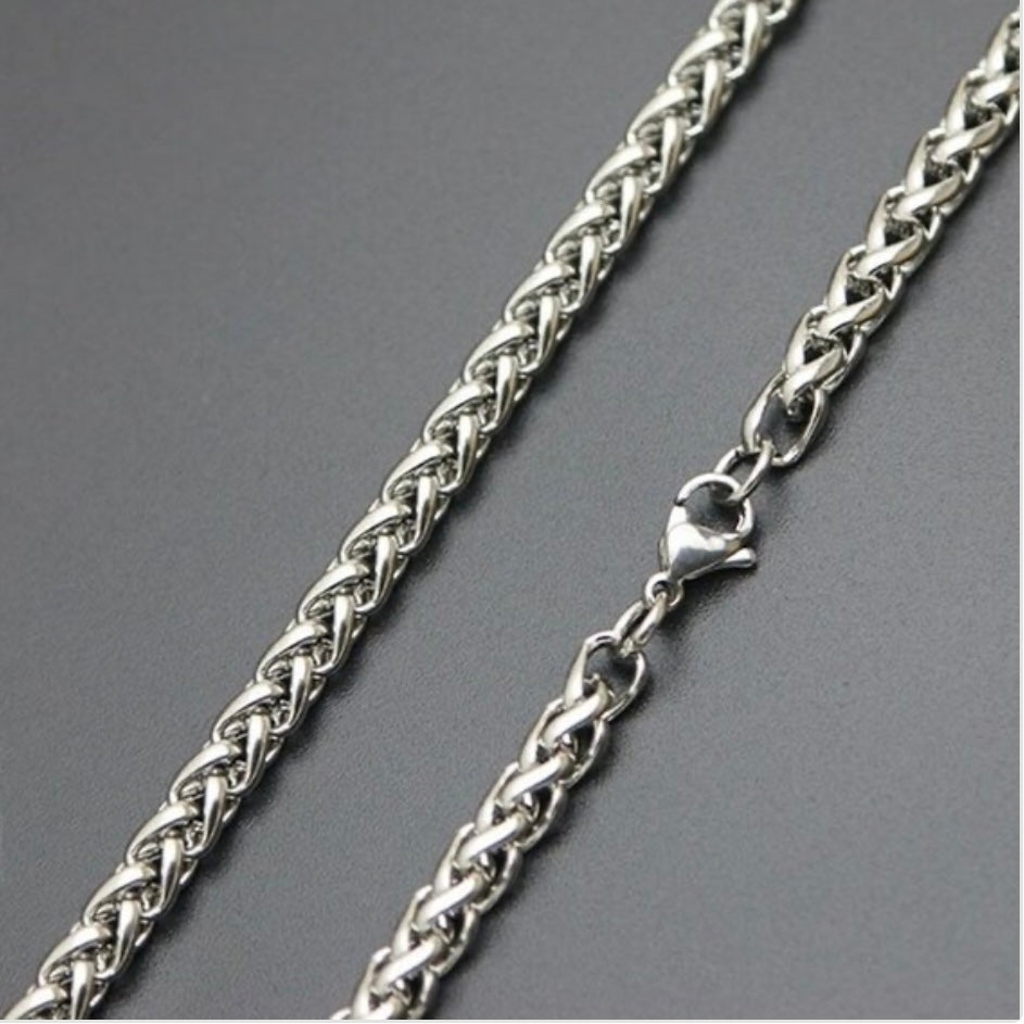 Stainless Steel Silver Colour Keel Chain Necklace