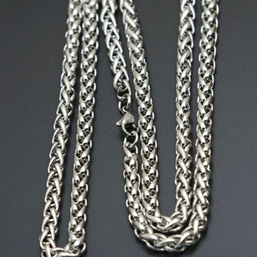 Stainless Steel Silver Colour Keel Chain Necklace