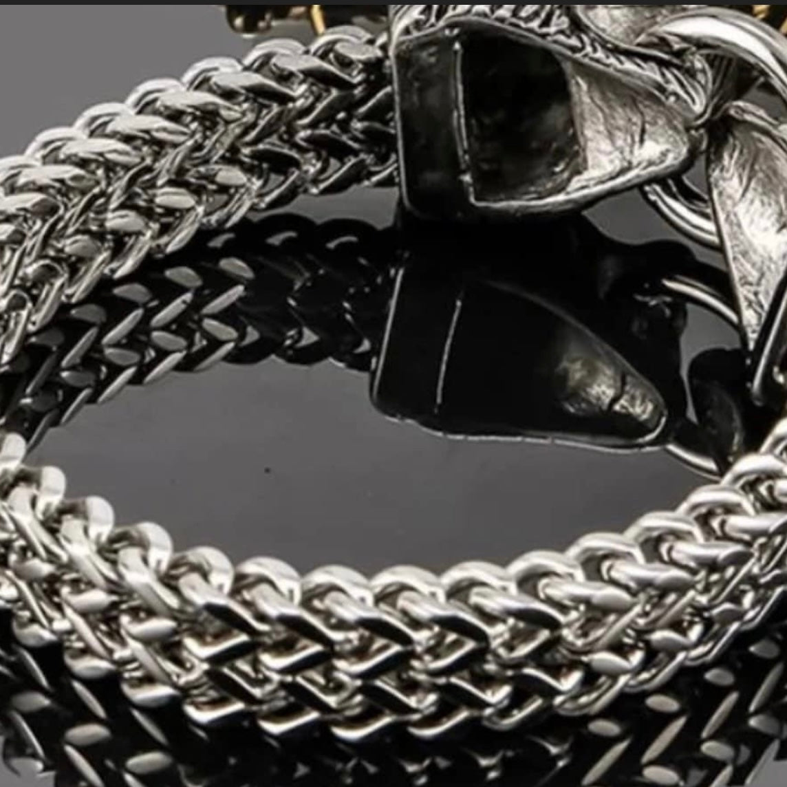 Stunning Stainless Steel Gothic King Lion Head Fargo Chain Bracelet Available in 3 Colours