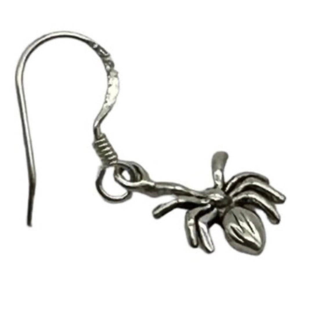 3D 925 Sterling Silver Spider Earrings