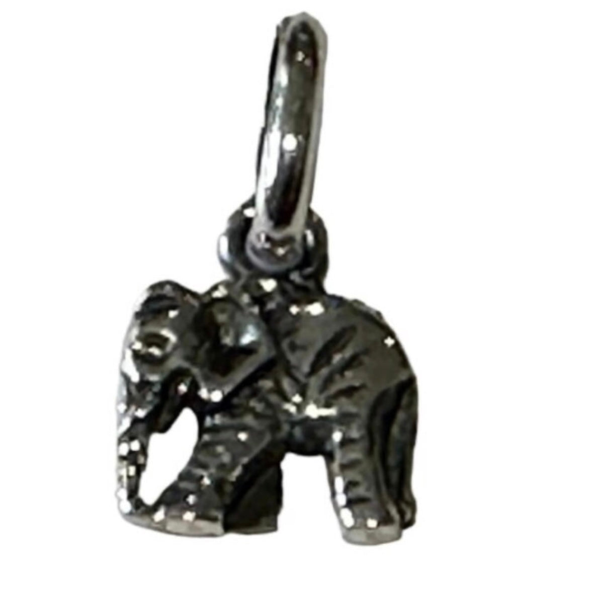 Beautiful Elephant Charm Pendant in Sterling Silver