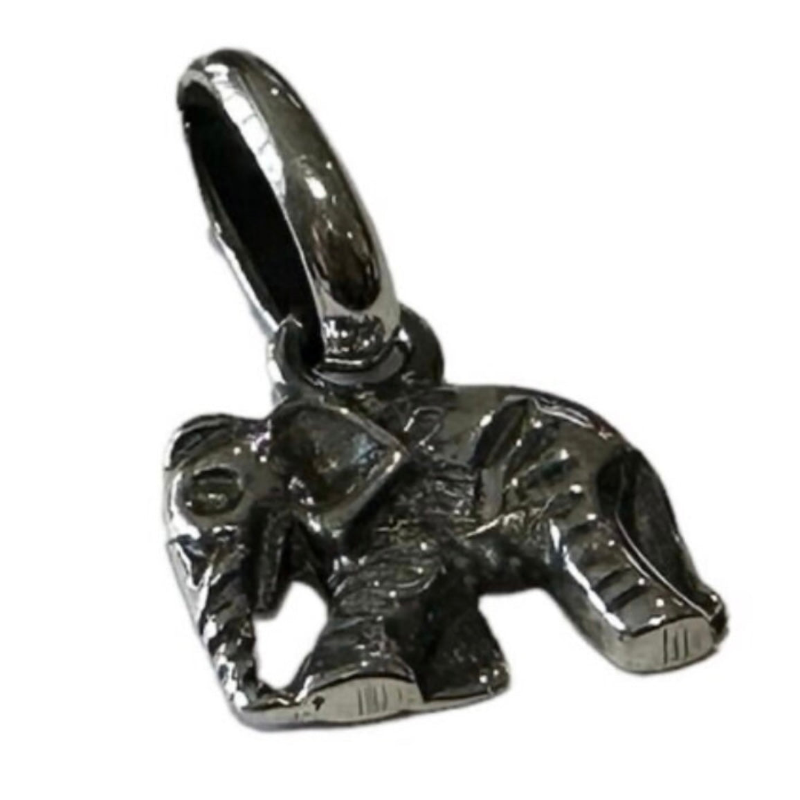 Beautiful Elephant Charm Pendant in Sterling Silver