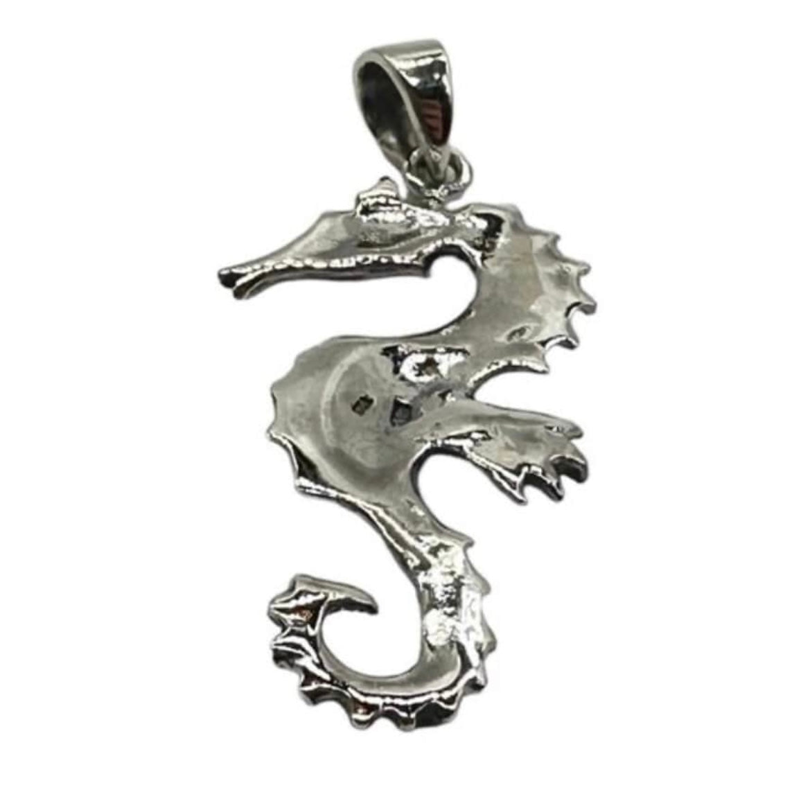 Ocean Seahorse Pendant in 925 Sterling Silver