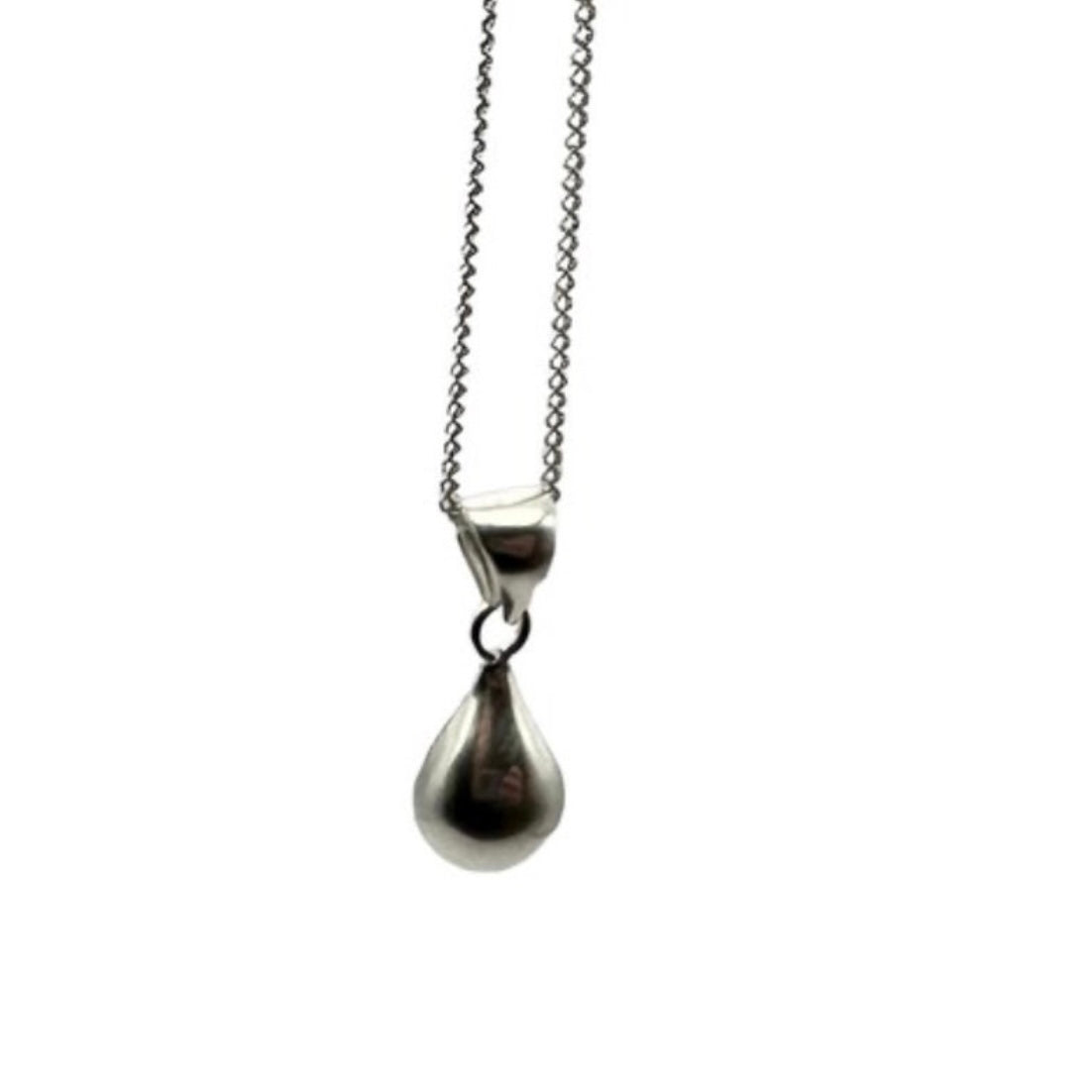 Silver Teardrop Sterling Silver Pendant Necklace