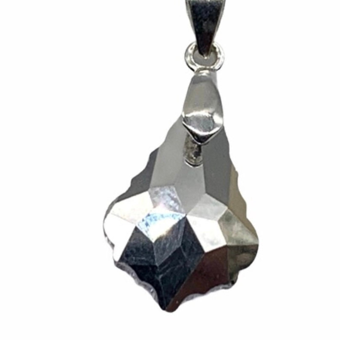 Sterling Silver Light Amethyst Crystal Pendant Necklace