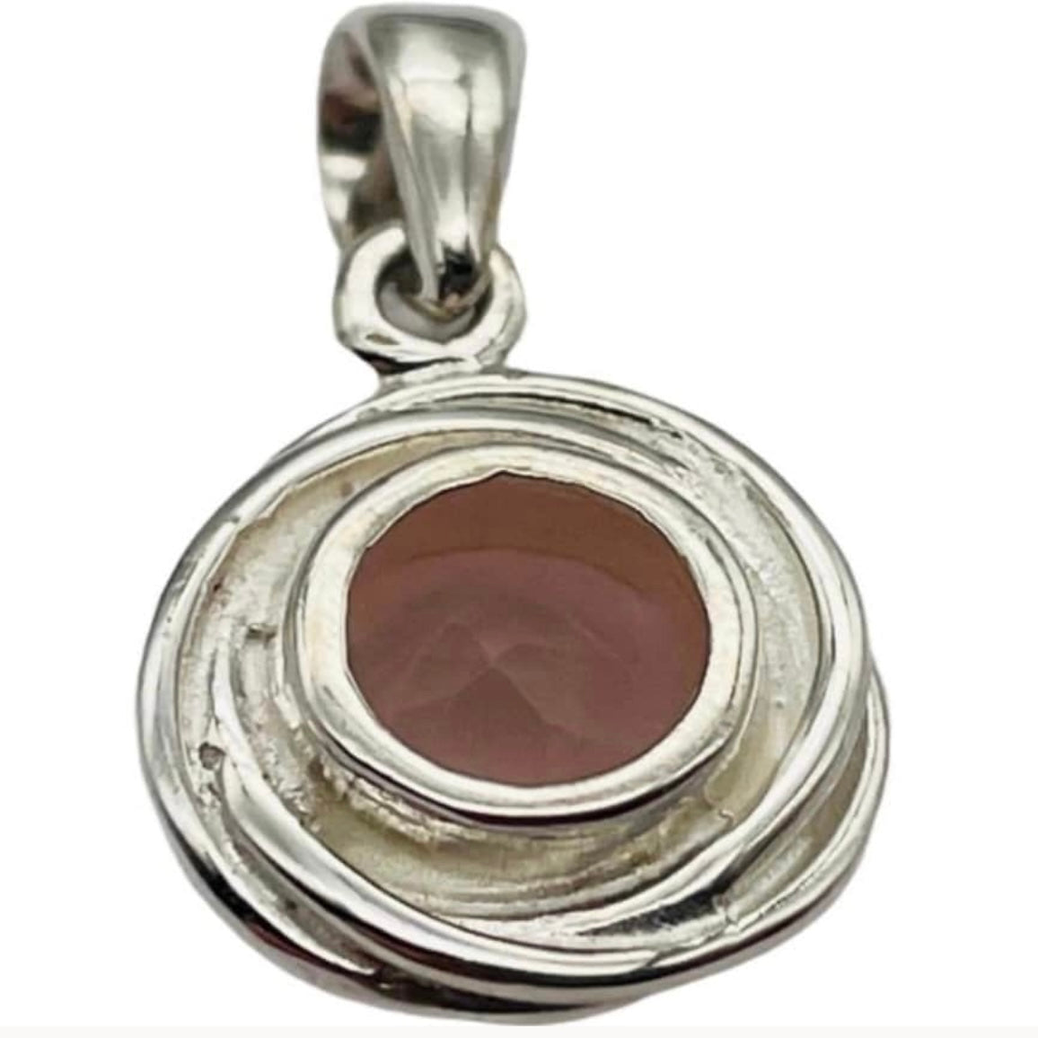 Stunning Sterling Silver Rose Quartz Pendant