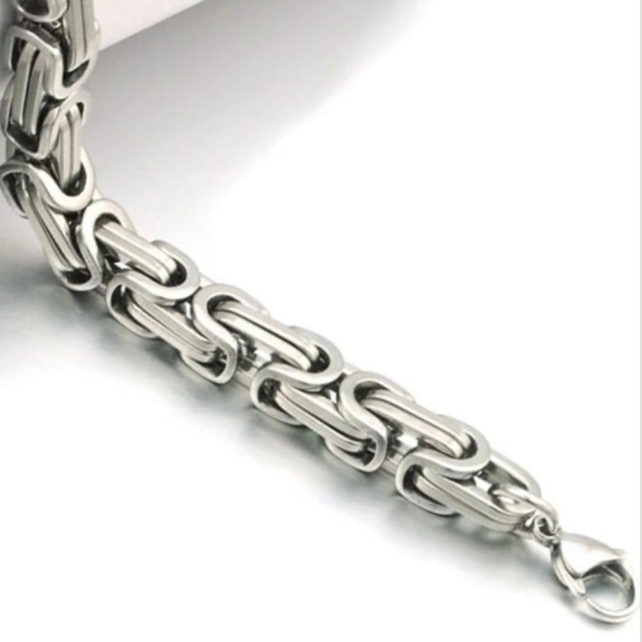 8mm Chunky Stainless Steel Link Chain Bracelet