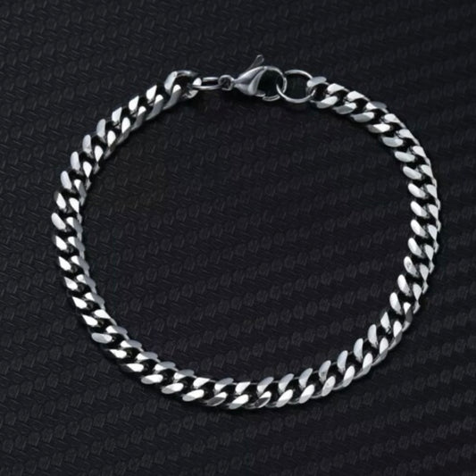 Stainless Steel Curb Cuban Link Chain Bracelet Bangle