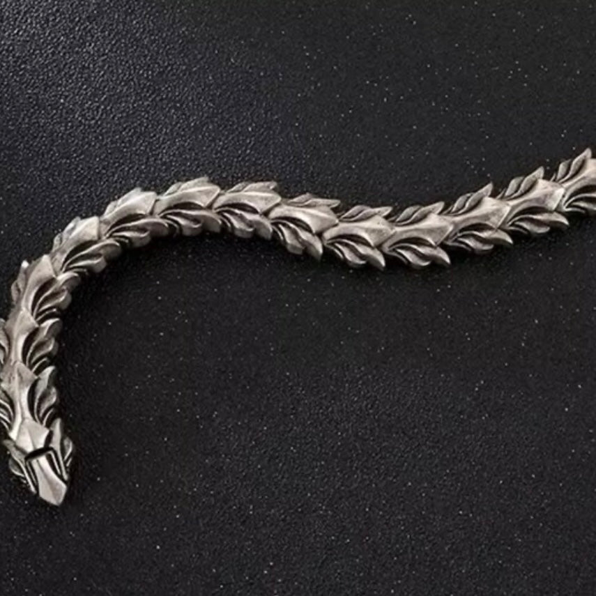 Old Silver Colour Stainless Steel 17mm Keel Chain Bracelet