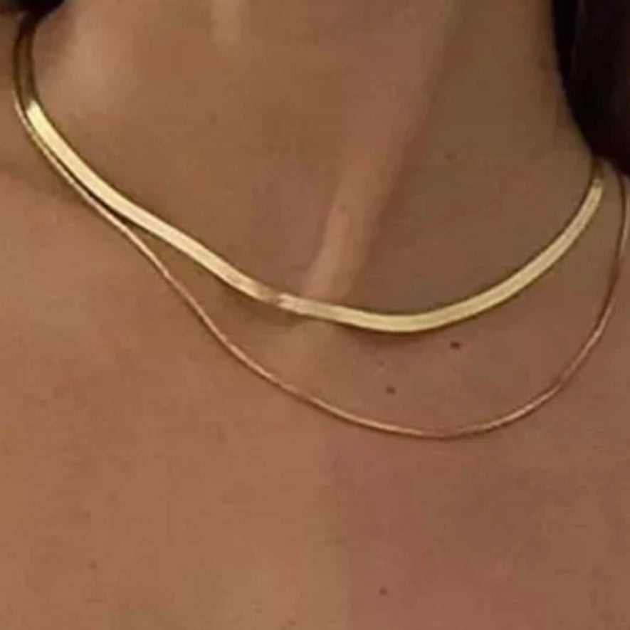 Stylist Double Layered Gold Choker Necklaces