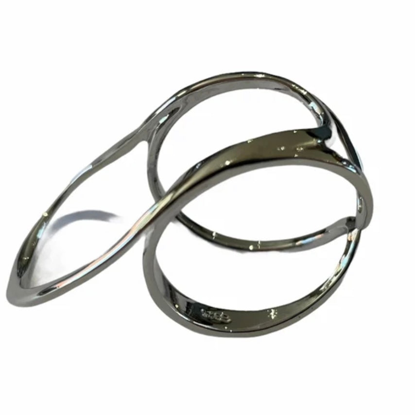 Silver or Gold Colour Hoop Open Ring