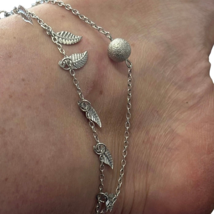 Vintage Leaf Ball Boho Beach Sea Anklet/Bracelet Jewellery