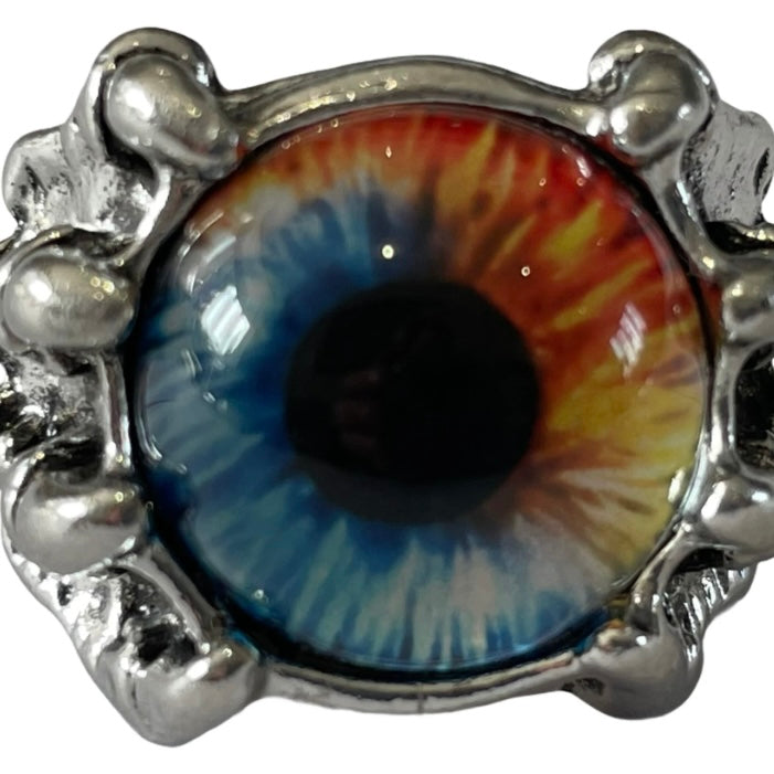 Gothic Vintage Colourful Eye Open Ring