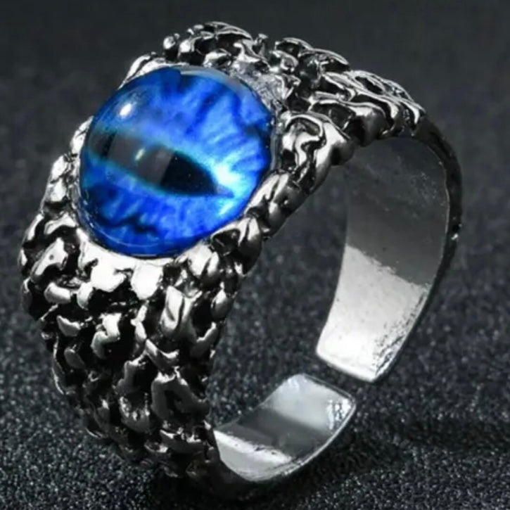 Vintage Gothic Punk Eye Open Adjustable Fashion Ring