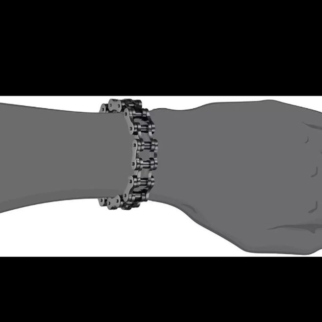 Stainless Steel Motorcycle Chain Punk Hiphop Bracelet Bangle Available in 4 Colours