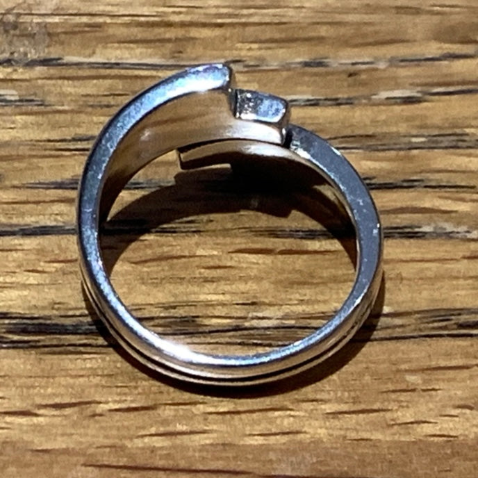 Four Multi-Layered Open Silver Ring