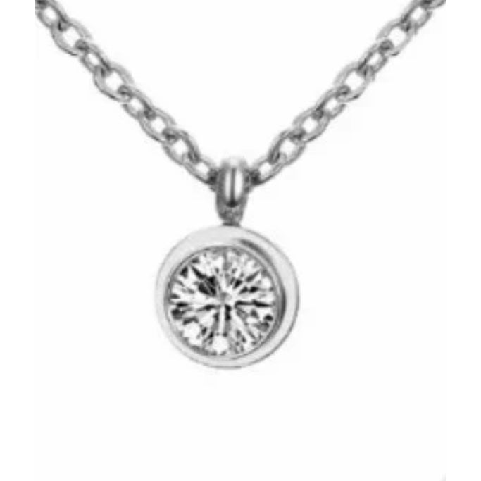 Double Chain Necklace with Cross & Crystal Charm Pendants