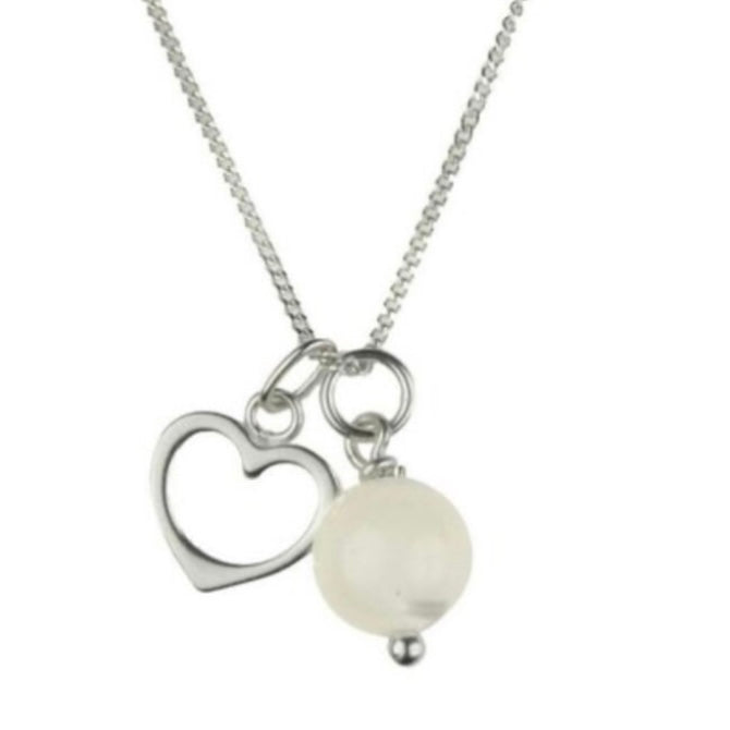 Beautiful Sterling Silver Birthstone with Charm/Pendant Necklace - Months January to June