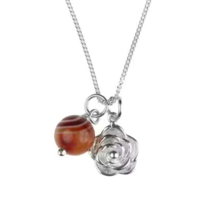 Beautiful Sterling Silver Birthstone with Charm/Pendant Necklace - July to December