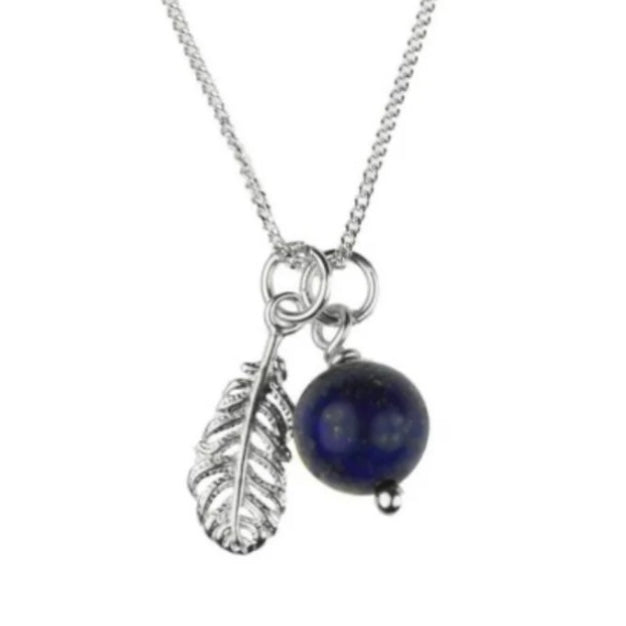 Beautiful Sterling Silver Birthstone with Charm/Pendant Necklace - July to December