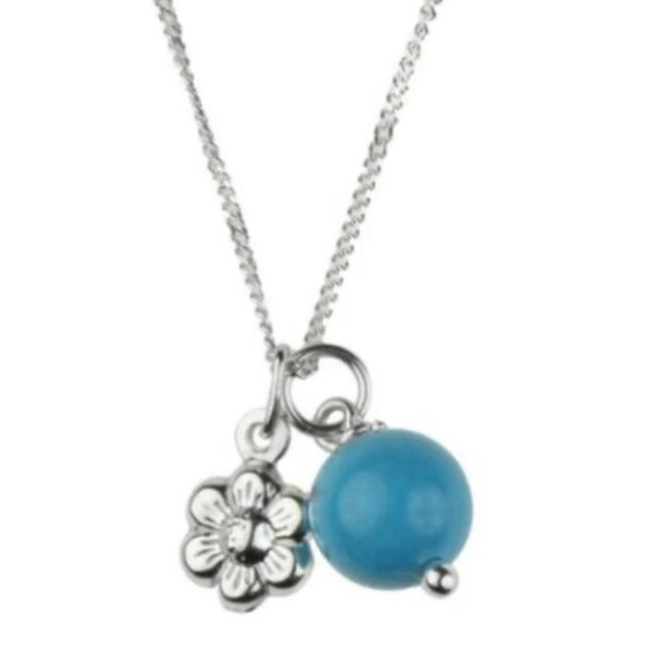 Beautiful Sterling Silver Birthstone with Charm/Pendant Necklace - July to December