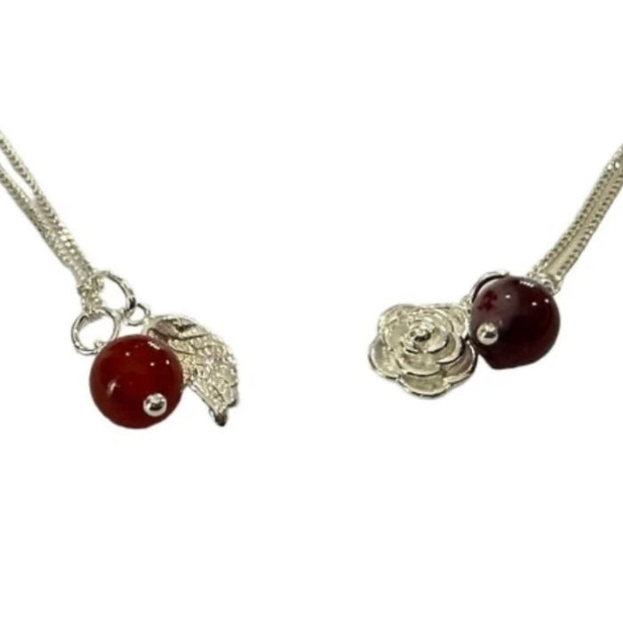 Beautiful Sterling Silver Birthstone with Charm/Pendant Necklace - July to December