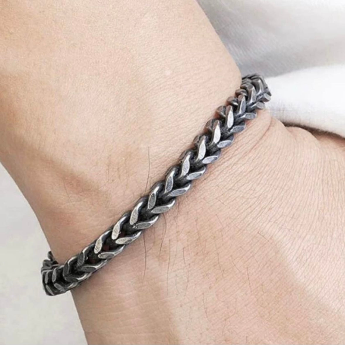 Vintage Retro Stainless Steel Link Bracelet