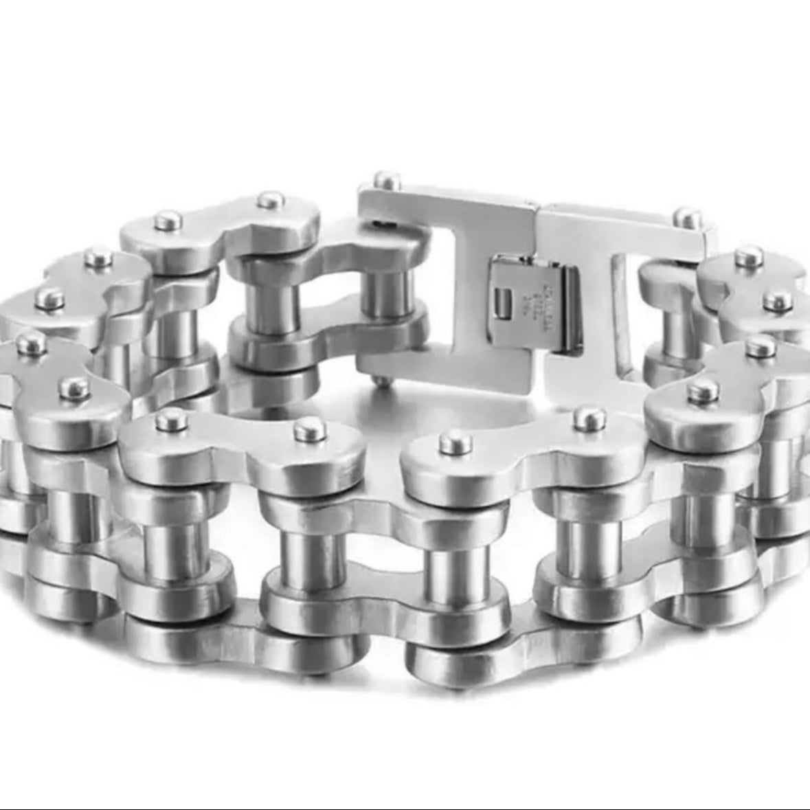 Heavy Stainless Steel Hiphop Rocker Motorcycle Chain Biker Bracelet