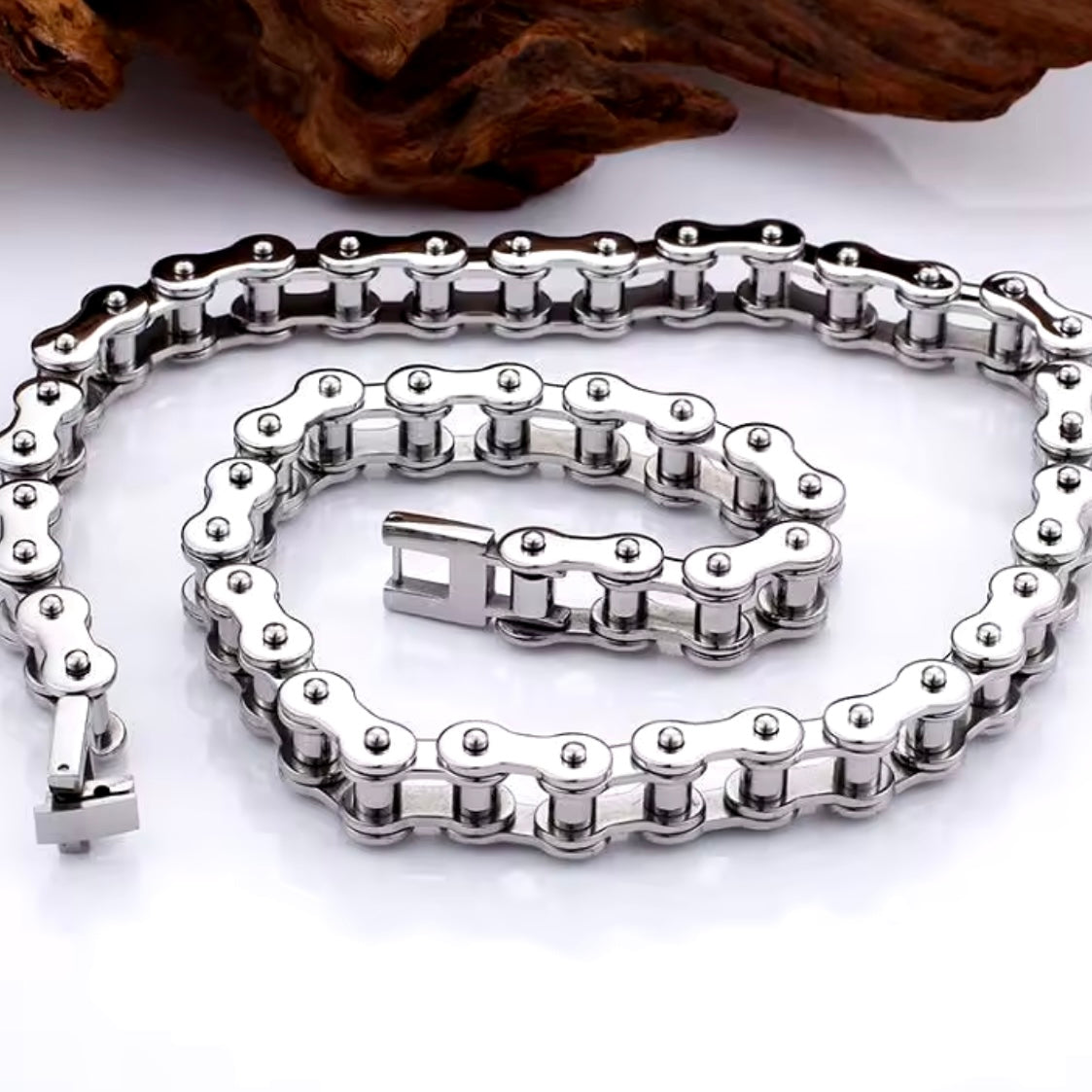 11mm Heavy Punk Bike Motorcycle Link Stainless Steel Biker Chain Necklace - 70cm