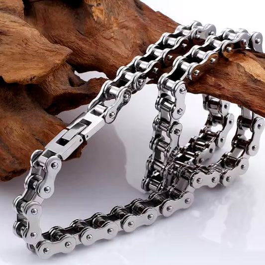 11mm Heavy Punk Bike Motorcycle Link Stainless Steel Biker Chain Necklace - 70cm