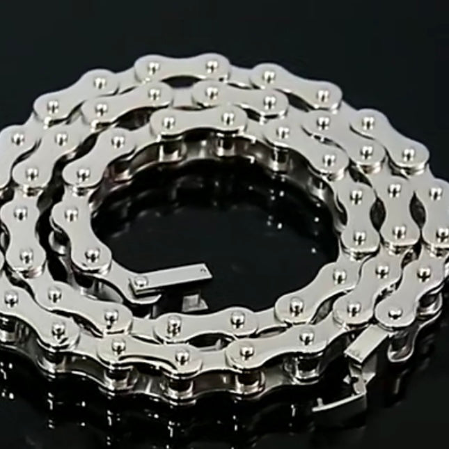 11mm Heavy Punk Bike Motorcycle Link Stainless Steel Biker Chain Necklace - 70cm