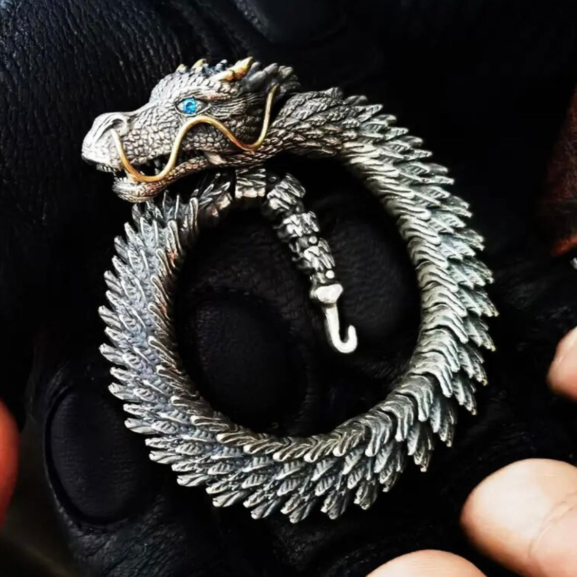 Three Demensional Retro Domineering Trendy Dragon Bracelet