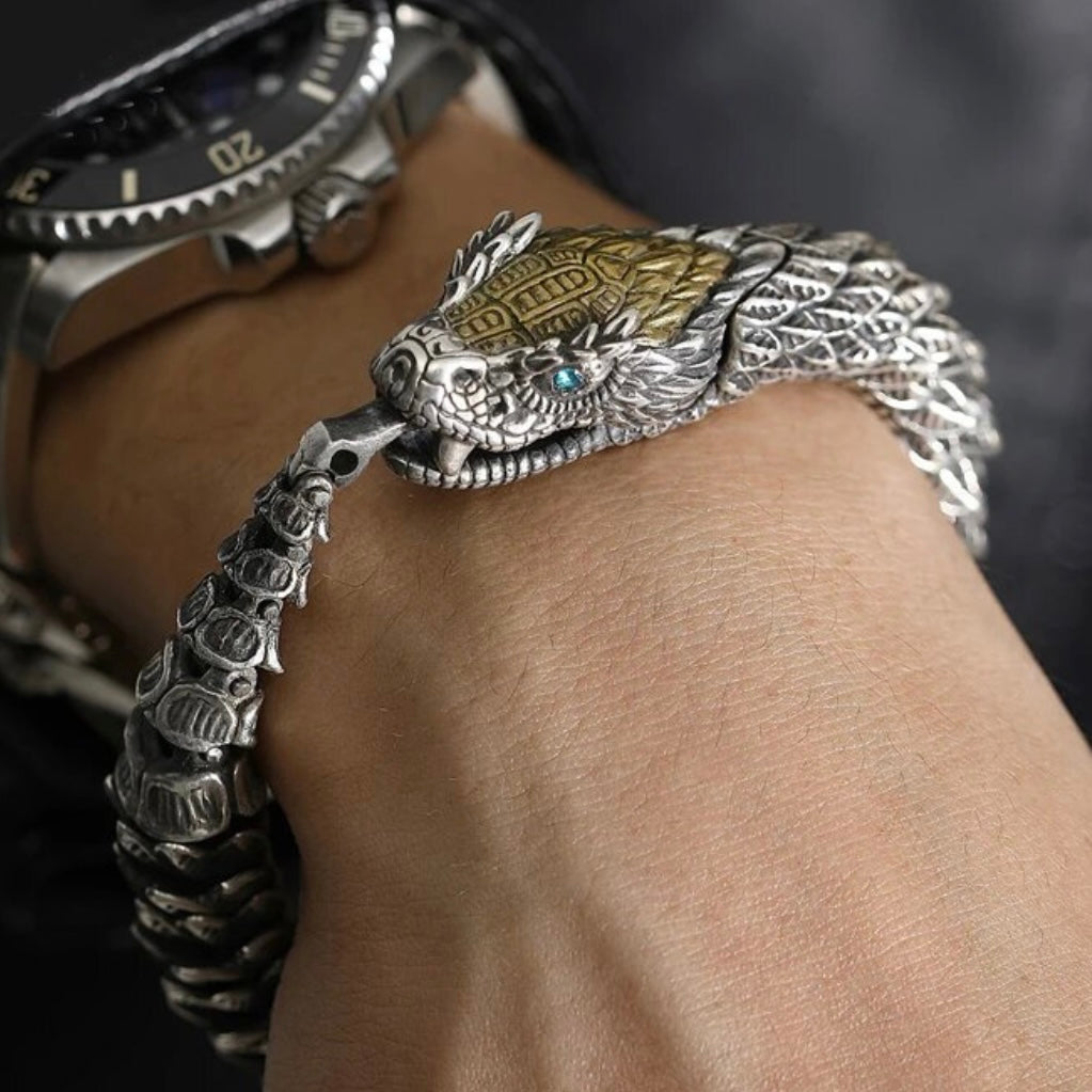 Three Demensional Retro Domineering Trendy Dragon Bracelet