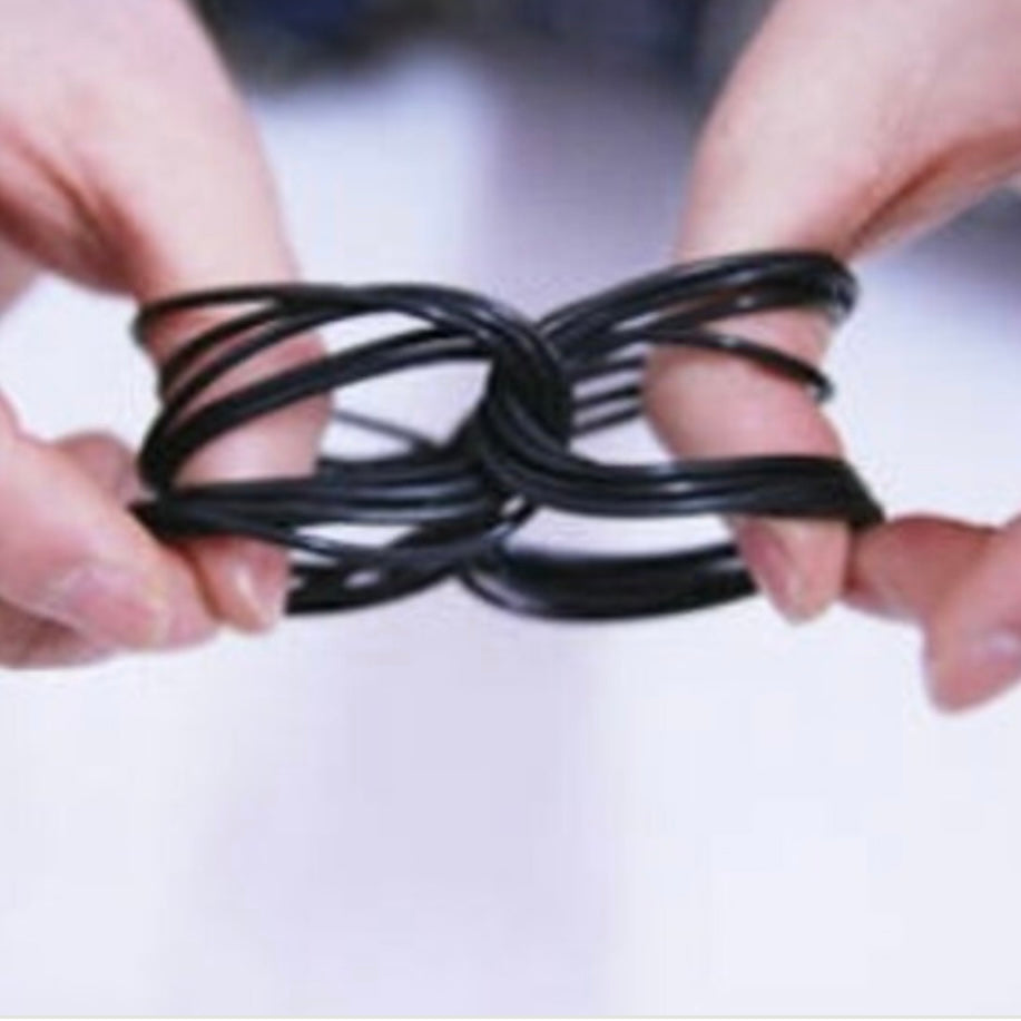 10PCS Rubber Slim Bracelet Wristband Unisex Bangles Available in Black Red White or Purple