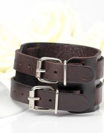 Genuine Vintage Leather Wrap Bracelet