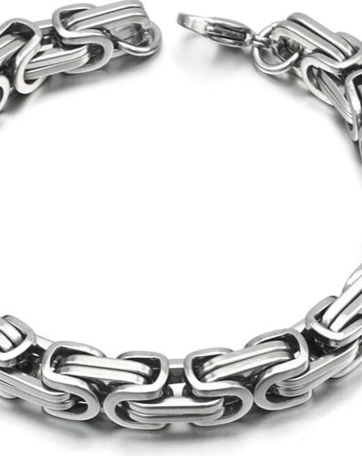 8mm Chunky Stainless Steel Link Chain Bracelet