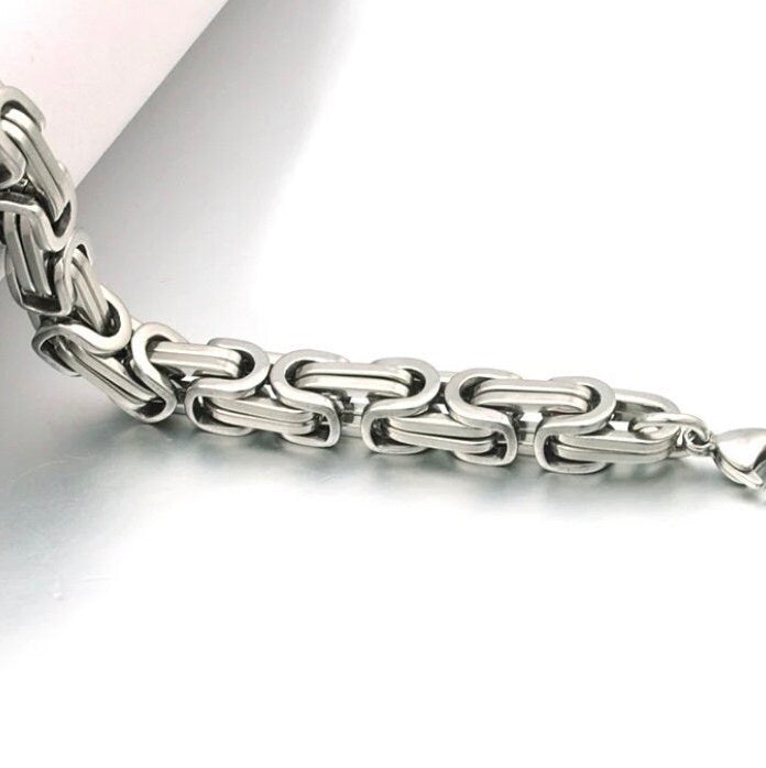 8mm Chunky Stainless Steel Link Chain Bracelet