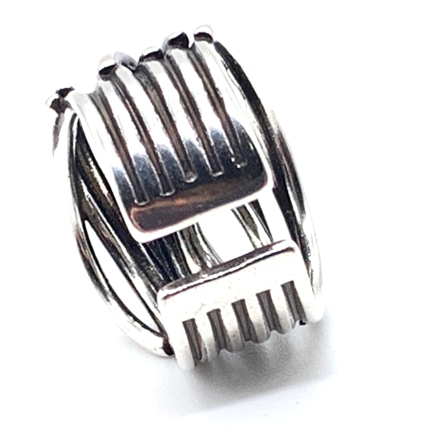 Beautiful Silver Colour Multilayer Line Ring