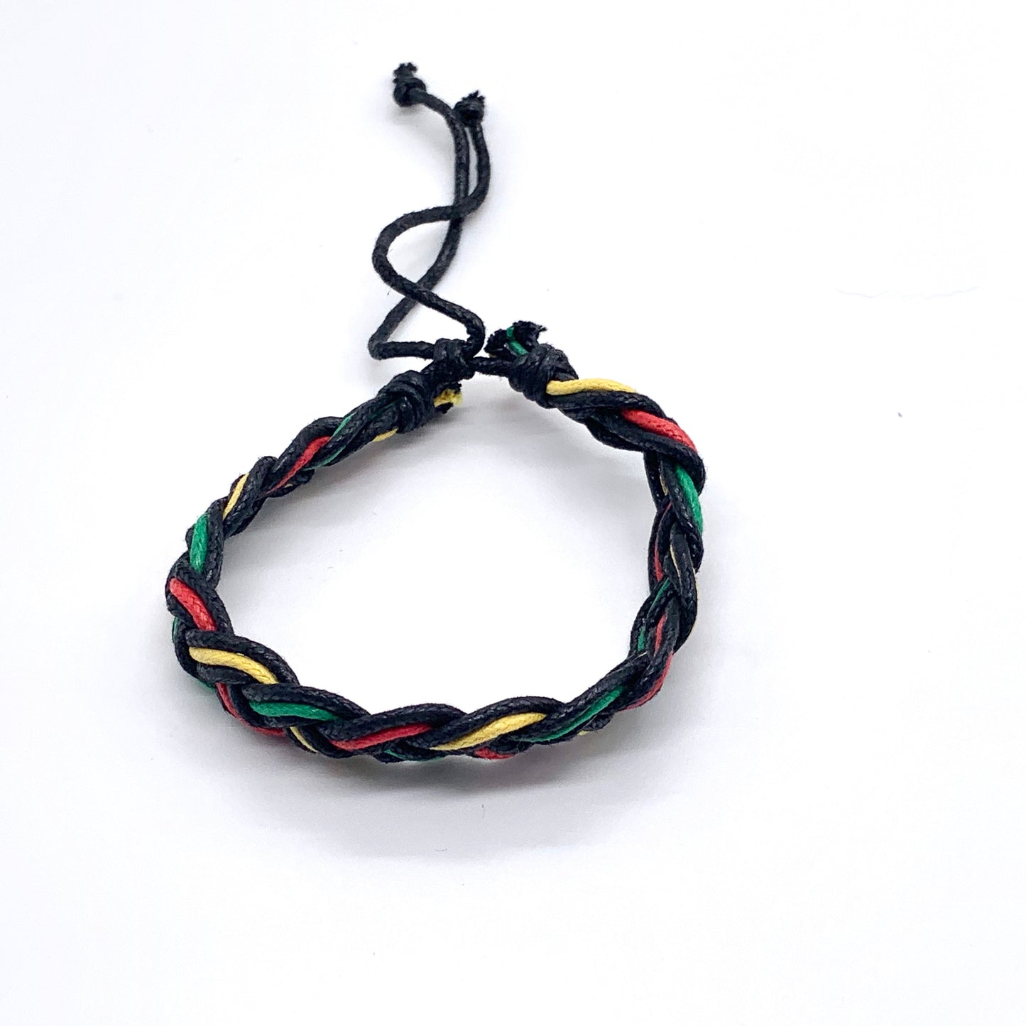 Plaited Cord Rasta Bracelet