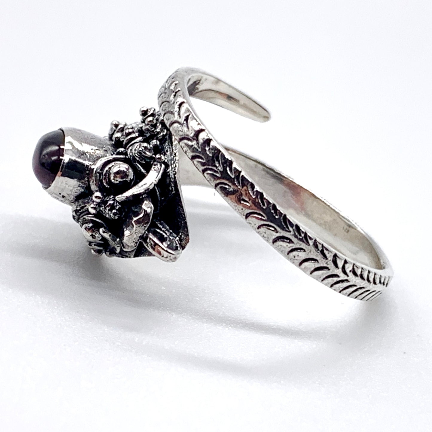 Silver Dragon Blood Ring in 925 Sterling Silver