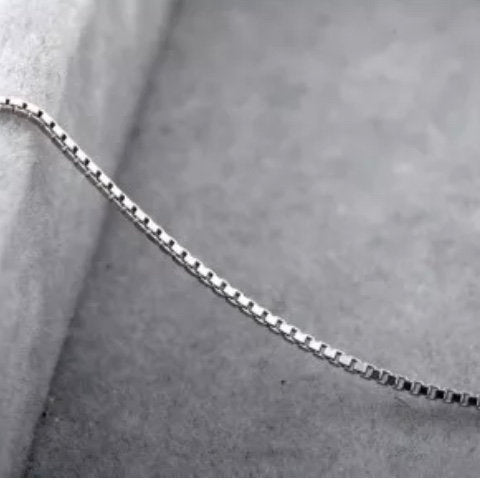 Box Chain 1.1mm in 925 sterling Silver