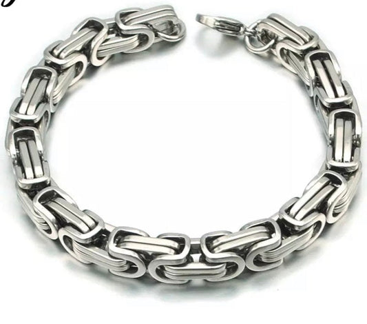 8mm Chunky Stainless Steel Link Chain Bracelet