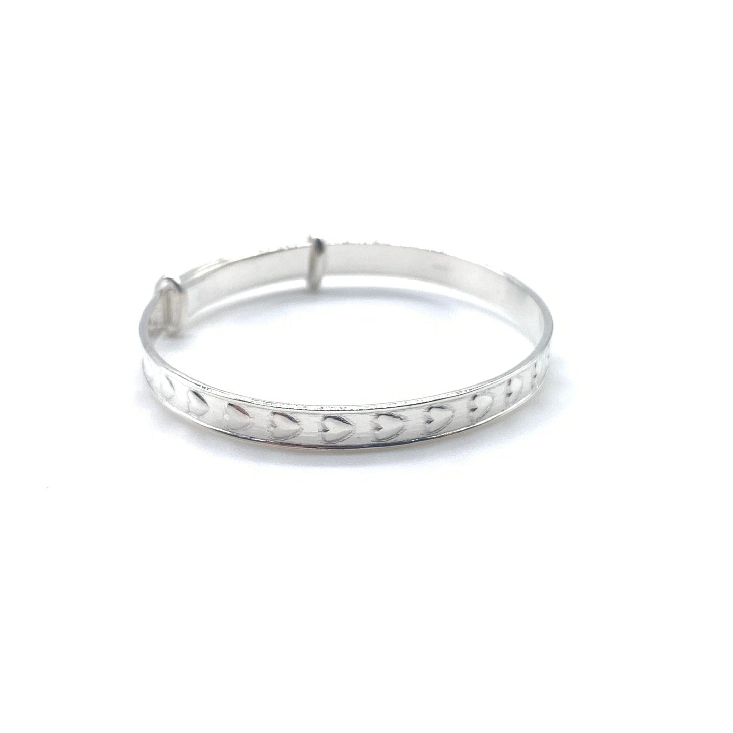 Stunning Sterling Silver Heart Baby Bangle