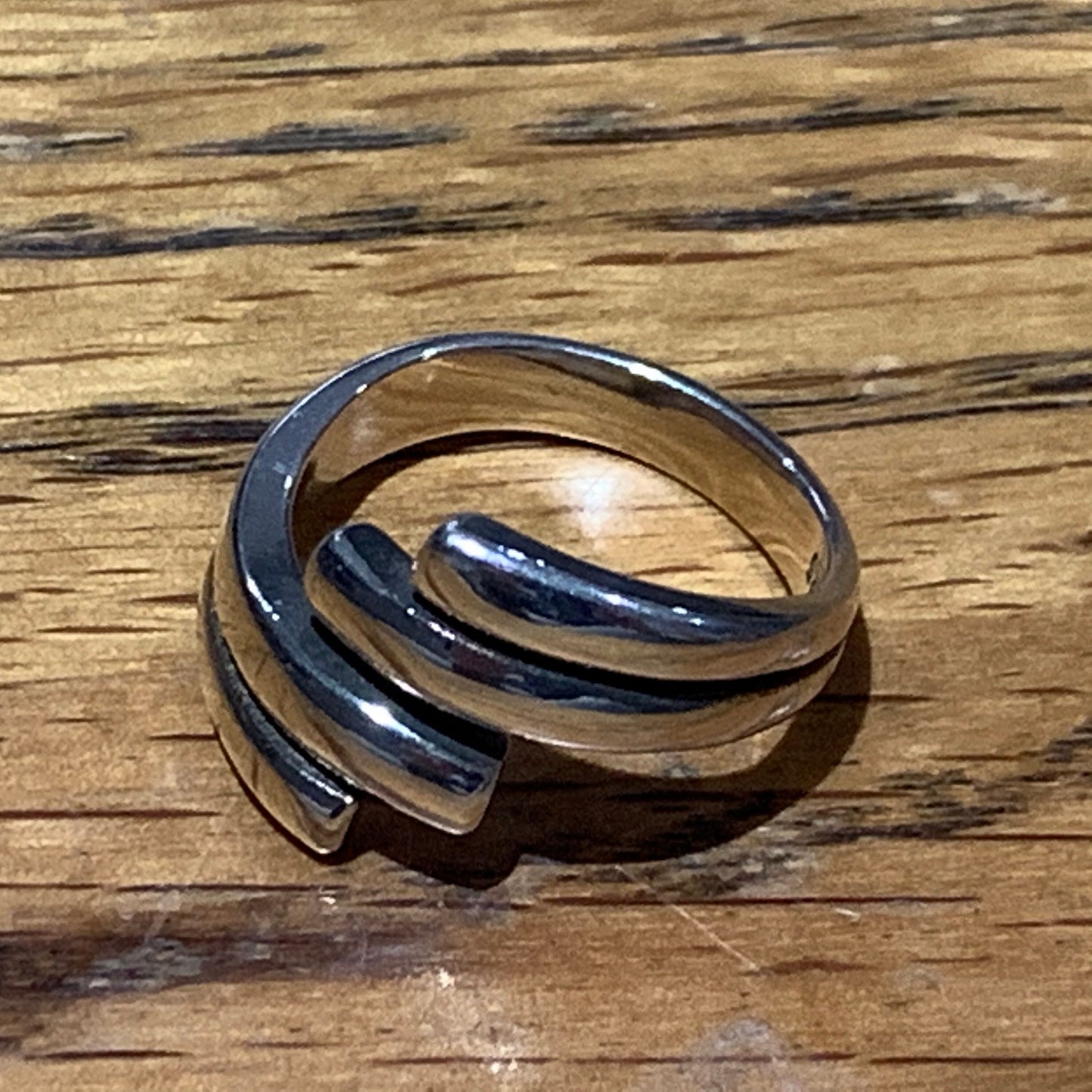 Four Multi-Layered Open Silver Ring