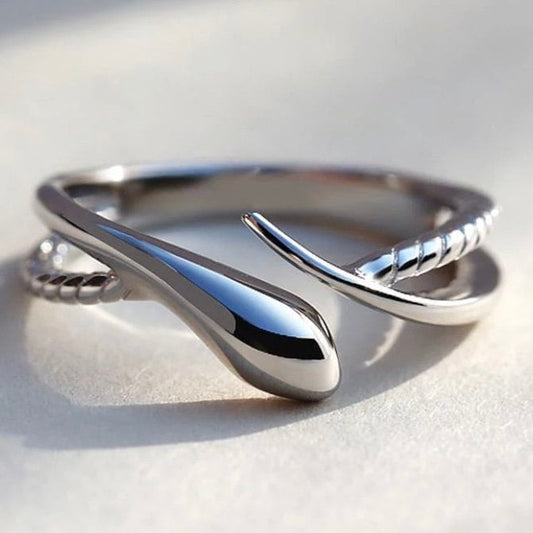 Beautiful Silver Snake Ring