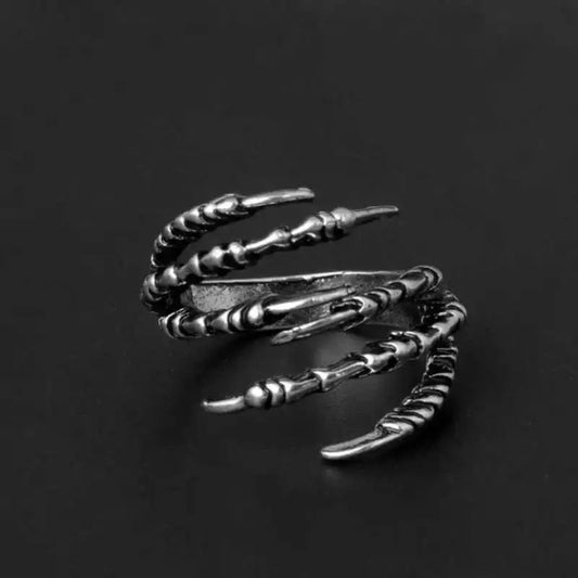 Black Dragon Claw Ring Punk Rock Vintage Gothic