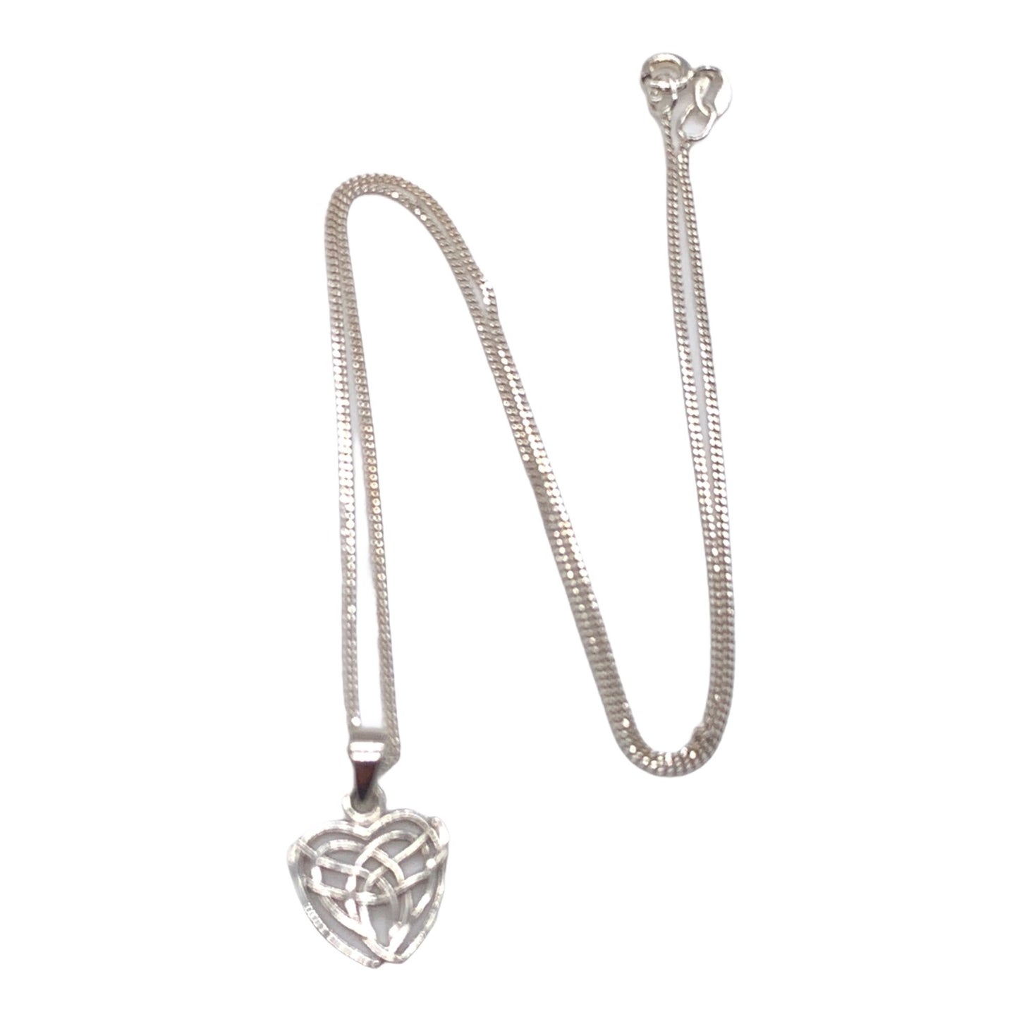 Sterling Silver Celtic Heart Pendant Necklace