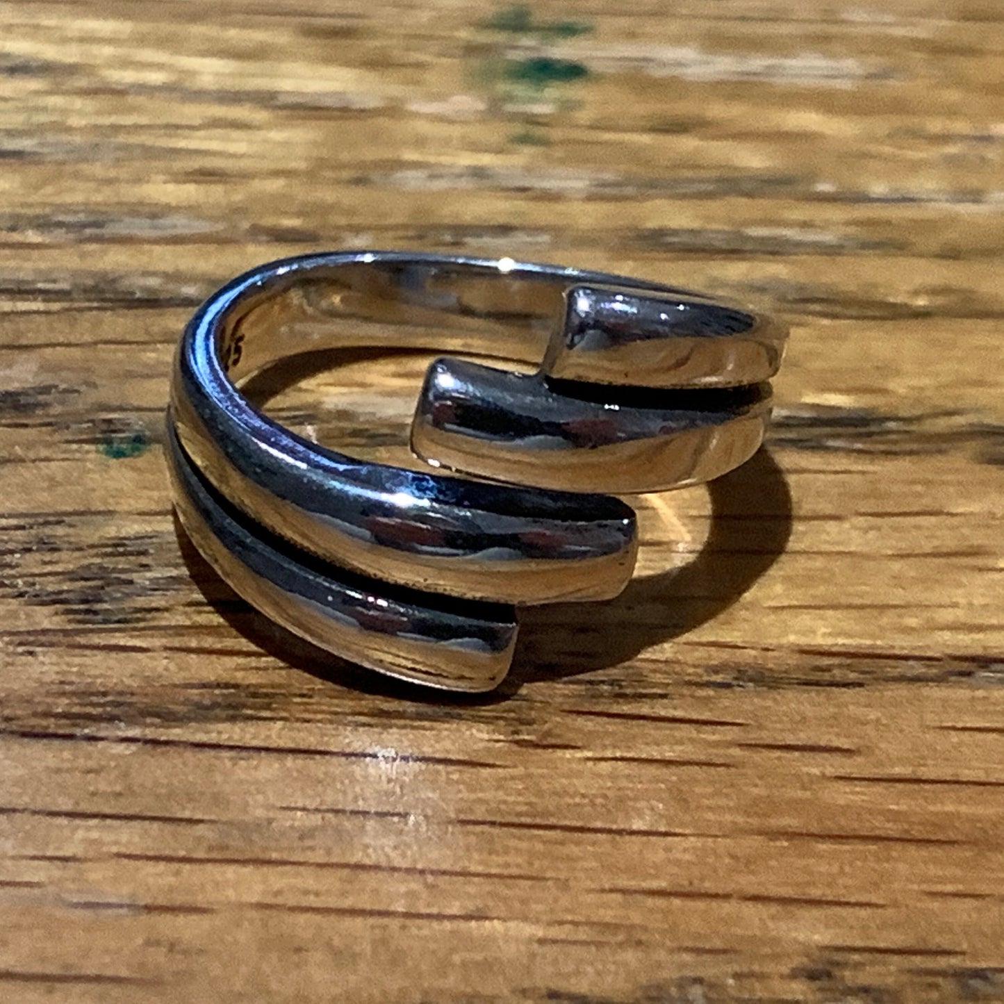 Four Multi-Layered Open Silver Ring